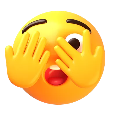 عکس دوربری استیکر چهره خجالت زده