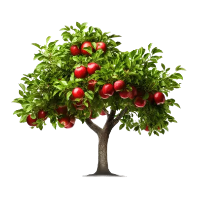 عکس دوربری درخت سیب