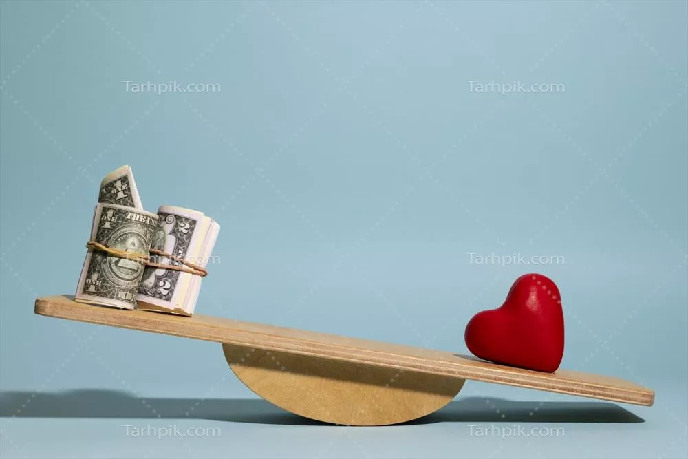 عکس مفهوم عشق در مقابل پول