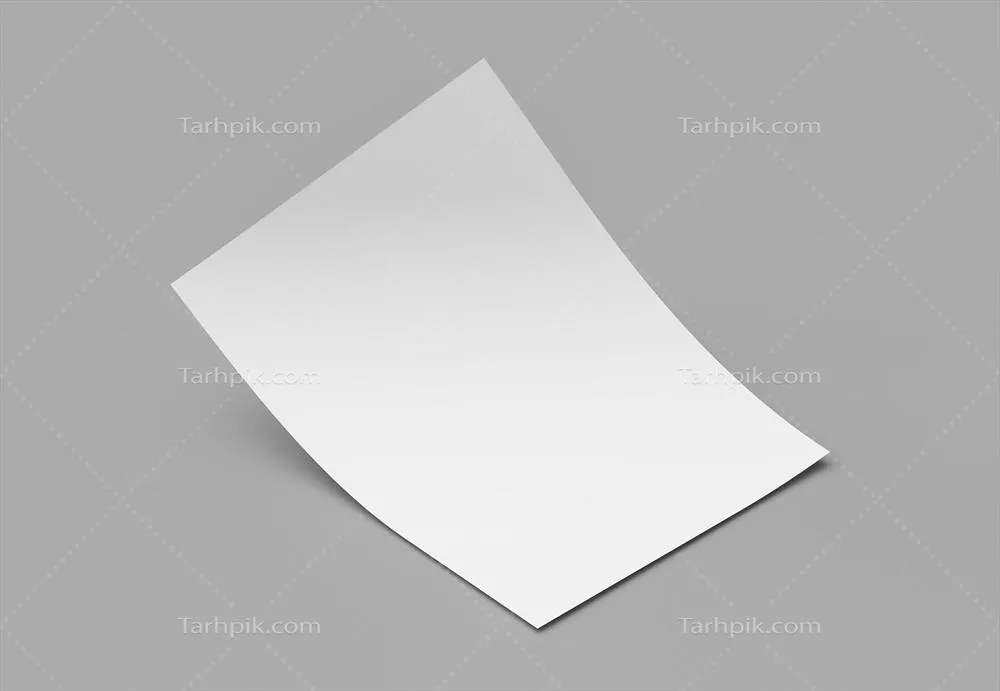 عکس ورق کاغذ خالی خم شده مناسب موکاپ