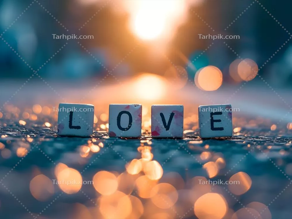 عکس مکعب های ساخته شده با کلمه love