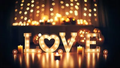عکس کلمه love برای ولنتاین