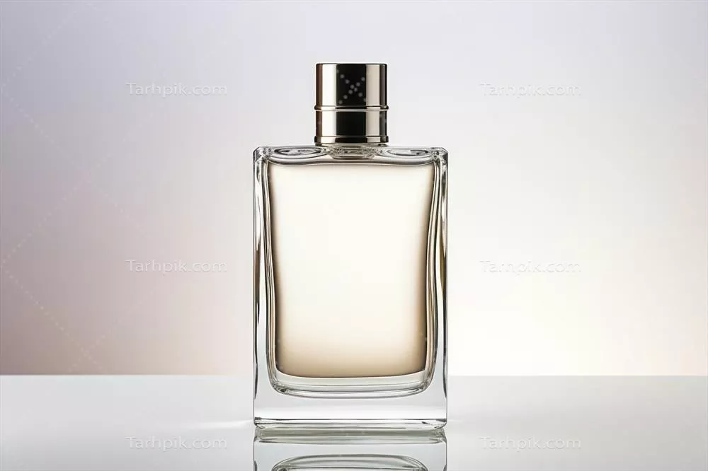 عکس ماکت خالی بطری عطر شیشه ای بدون لیبل