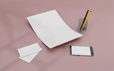 عکس ست اداری سفید جهت موکاپ