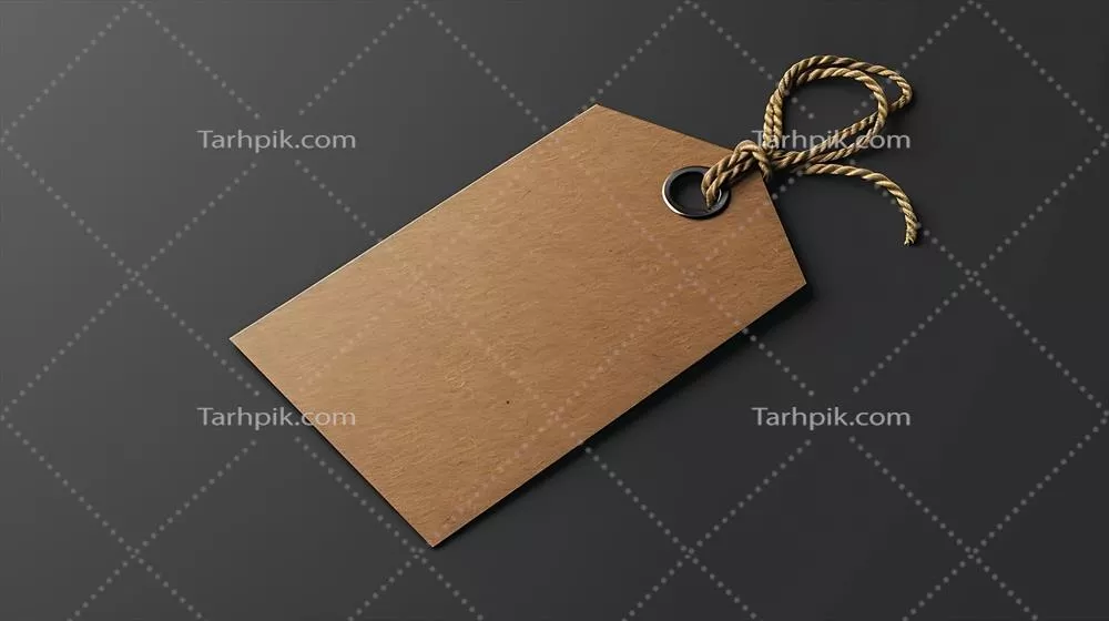 عکس لیبل کاغذی قهوه ای خالی