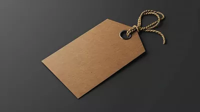 عکس لیبل کاغذی قهوه ای خالی