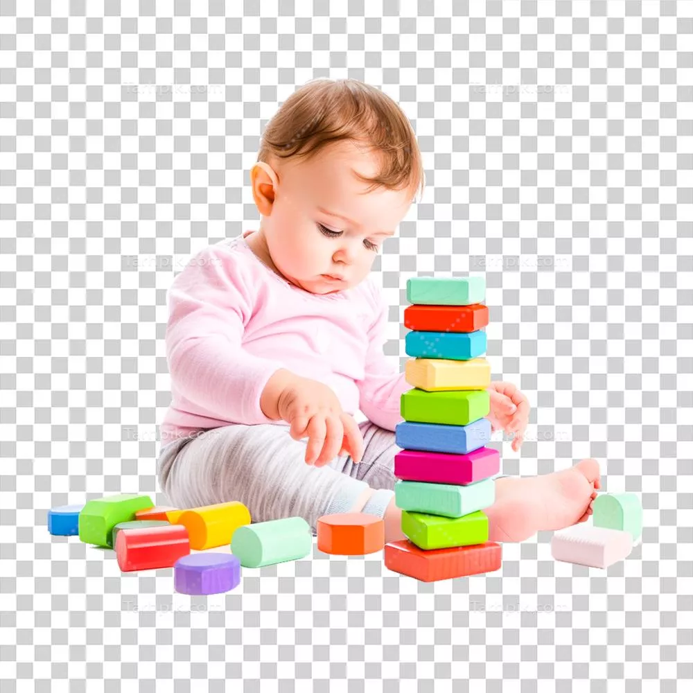 عکس دوربری اسباب بازی های آموزشی کودک بچه ها اسباب بازی های چوبی رنگارنگ را در زمینه های شفاف پس زمینه آموزش رایگان بازی می کنند