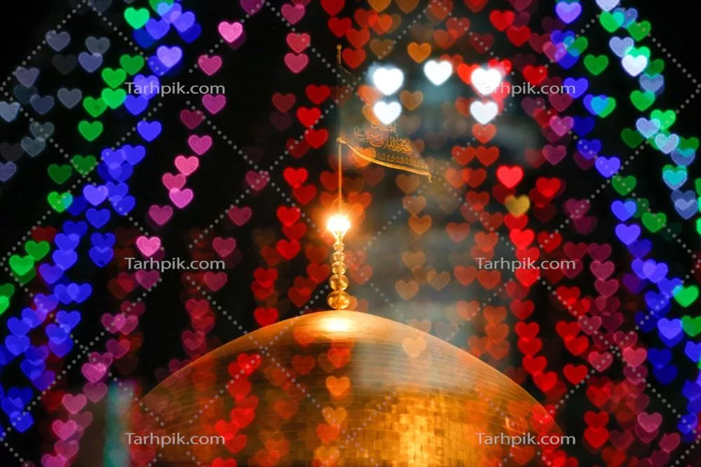 عکس گنبد حرم امام رضا در شب ولادت
