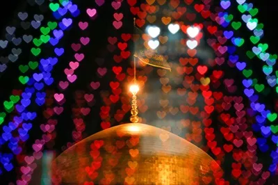 عکس گنبد حرم امام رضا در شب ولادت