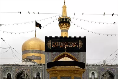 عکس حرم مطهر امام رضا در شهادت امام باقر