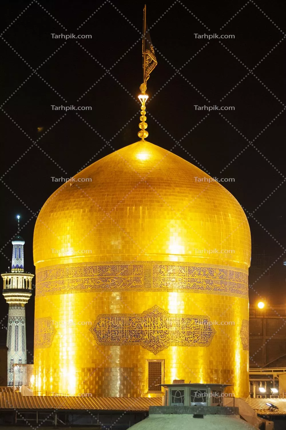 عکس گنبد طلایی حرم مطهر امام رضا