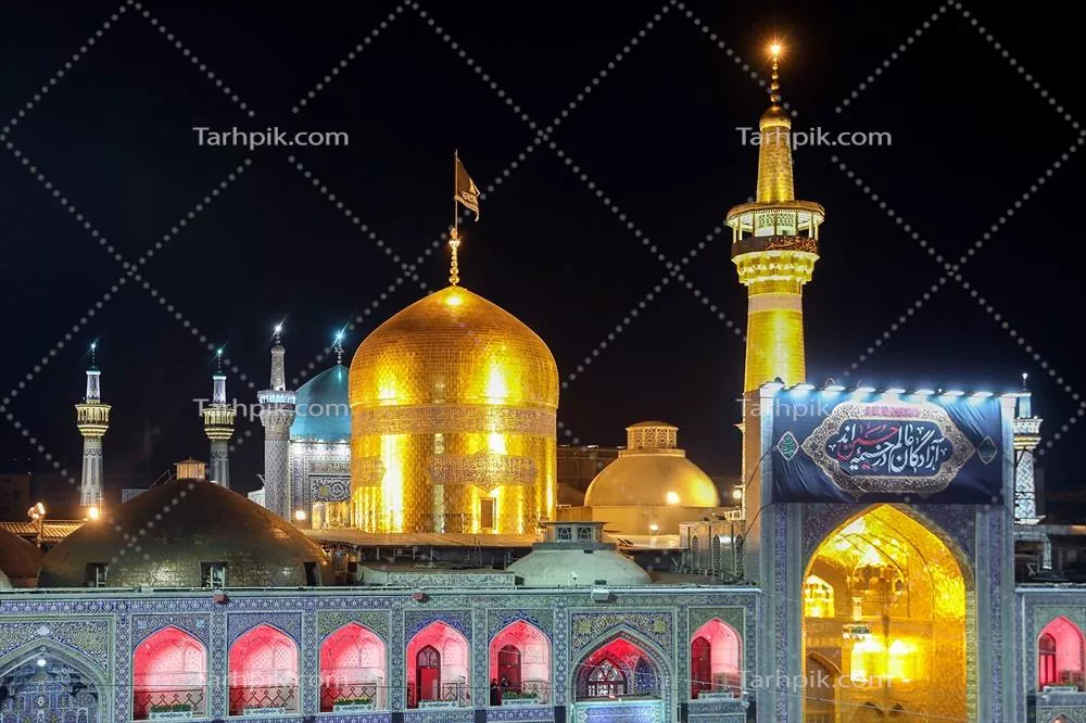عکس گنبد و گلدسته های حرم مطهر امام رضا علیه السلام