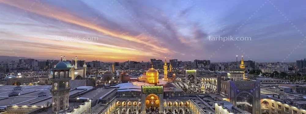 عکس هوایی از حرم مطهر امام رضا علیه السلام در مشهد