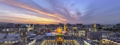 عکس هوایی از حرم مطهر امام رضا علیه السلام در مشهد