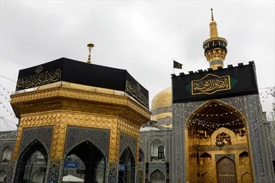 عکس حرم امام رضا امام هشتم در روز شهادت امام صادق