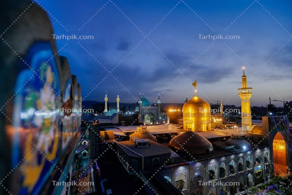 عکس گنبد حرم امام رضا از زاویه بالا