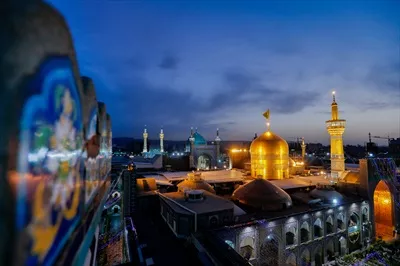 عکس گنبد حرم امام رضا از زاویه بالا