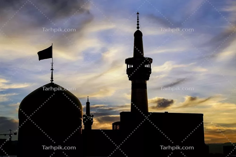 عکس حرم امام رضا در غروب