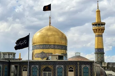 عکس حرم مطهر حضرت امام رضا در روز رحلت حضرت ام البنین