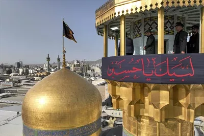 عکس از گنبد و گلدسته حرم سلطان علی بن موسی الرضا
