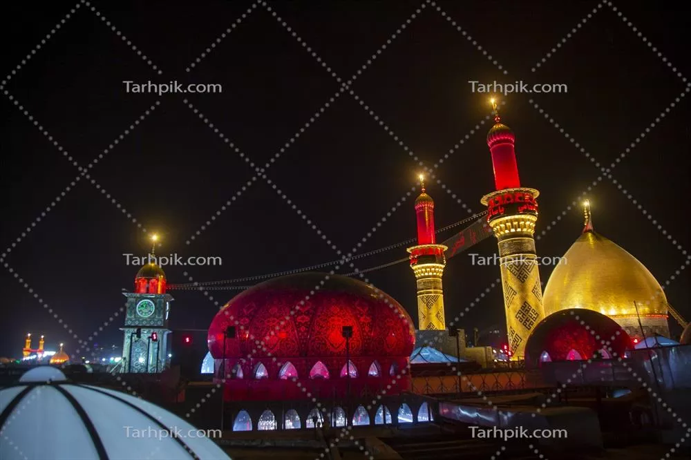 عکس گنبد حرم امام حسین و گنبد حرم حضرت عباس علیه السلام