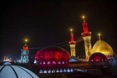 عکس گنبد حرم امام حسین و گنبد حرم حضرت عباس علیه السلام