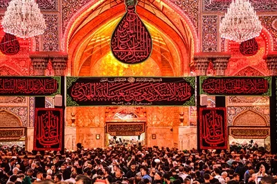 عکس صحن حرم امام حسین در روز عاشورا کربلا
