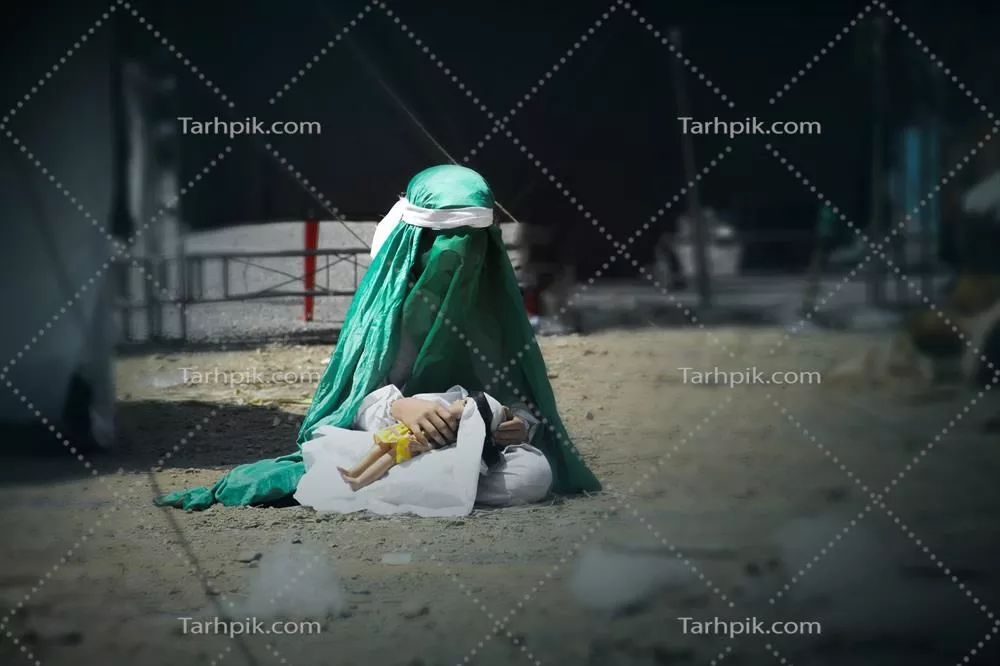 عکس رقیه دختر سه ساله امام حسین در صحرای کربلا