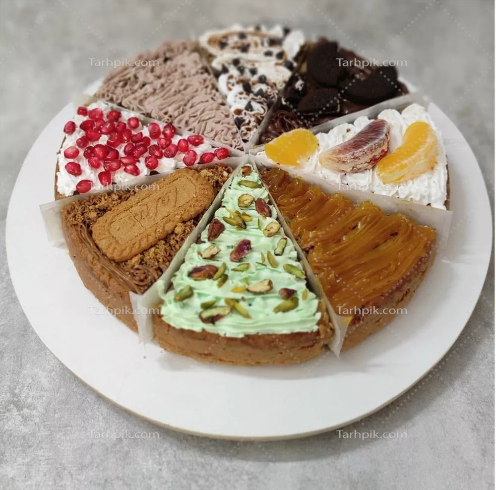 عکس کیک هشت بهشت با هشت طعم مختلف