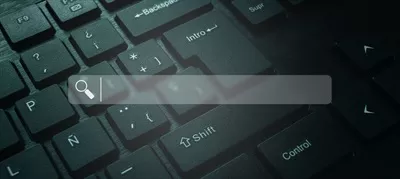 عکس صفحه کلید با نوار جستجو