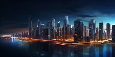 عکس جذاب ساختمان و آسمان شهر