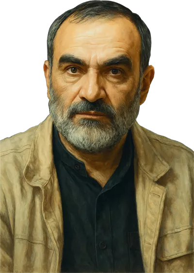 عکس دوربری شده سرلشکر شهید محمد حسن محققی