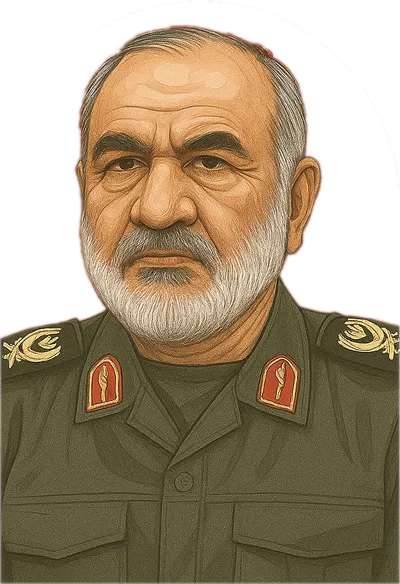 عکس دوربری نقاشی سردار شهید حسین سلامی
