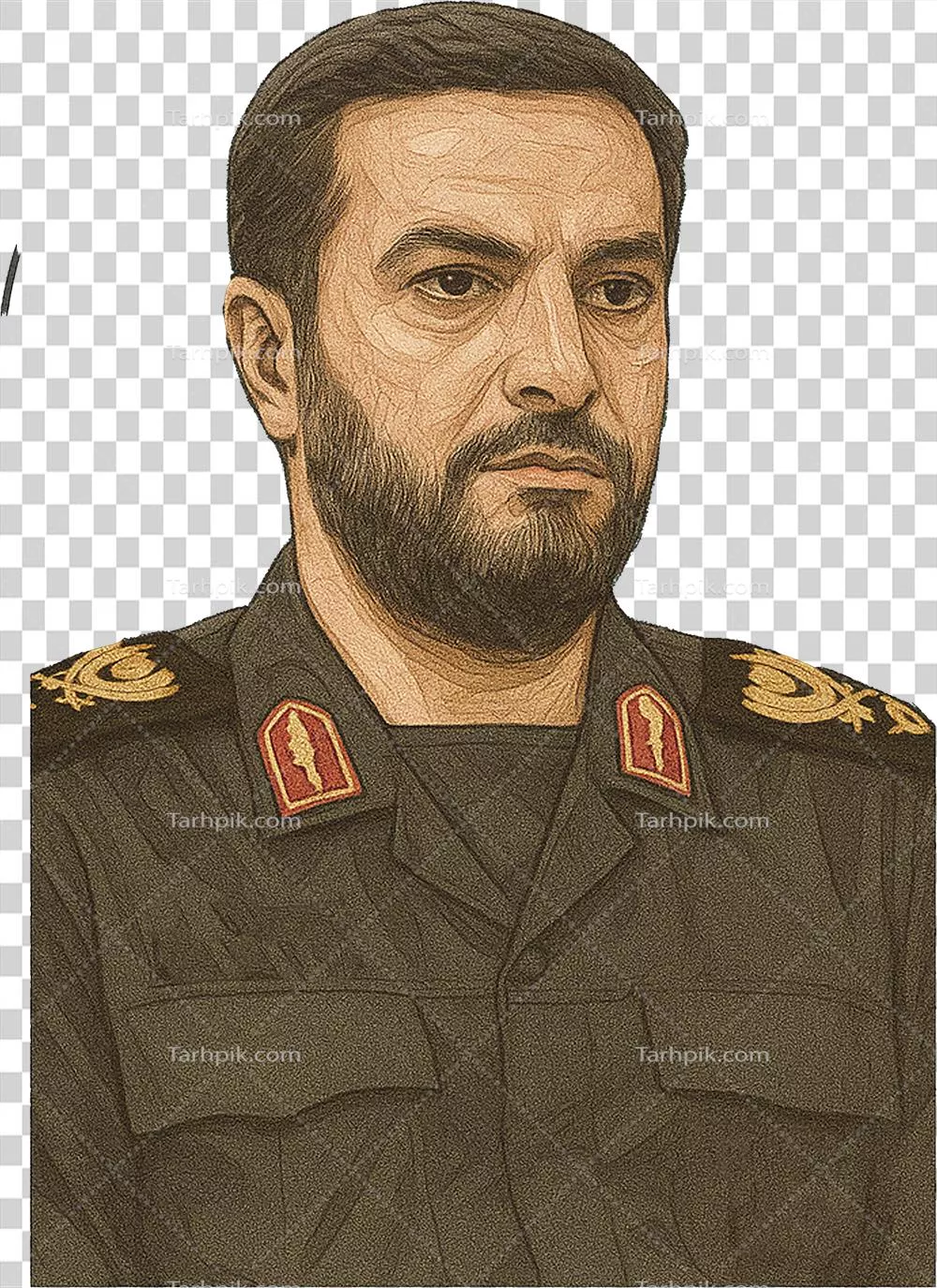 عکس دوربری نقاشی سردار شهید داوود شیخیان