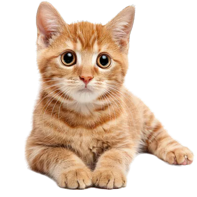 عکس دوربری گربه‌ای زیبا و دوست‌داشتنی با چشمان بزرگ و خیره‌کننده