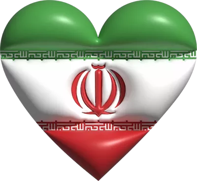 عکس دوربری نماد قلبی با پرچم ایران: عشق و افتخار به میهن