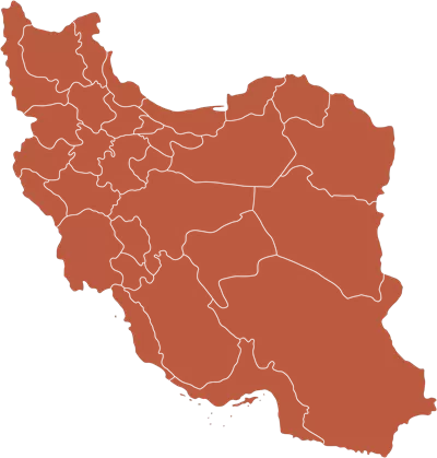 عکس دوربری نقشه ایران با نمایش استان ها و مرزهای جغرافیایی کشور