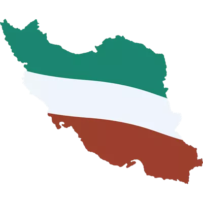 عکس دوربری نقشه ایران با رنگ های پرچم: نمادی از هویت و فرهنگ ملی
