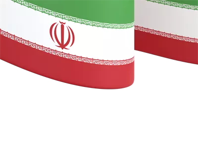 عکس دوربری پرچم ایران با رنگ های سبز، سفید و قرمز و نماد جمهوری اسلامی