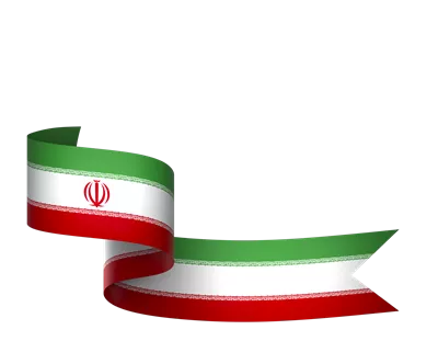 عکس دوربری پرچم ایران با طراحی روبان سه رنگ سبز، سفید و قرمز