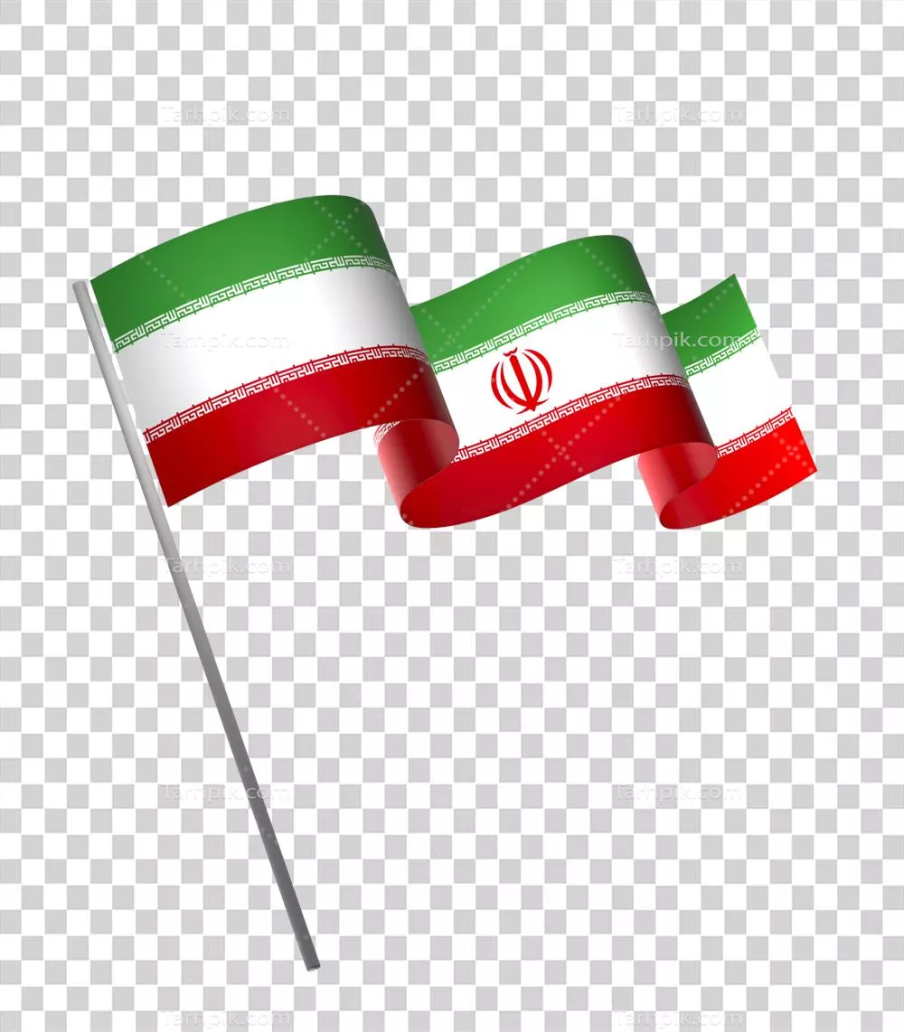 عکس دوربری پرچم ایران: نماد هویت و فرهنگ ملی با رنگ های سبز، سفید و قرمز