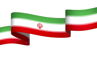 عکس دوربری پرچم سه رنگ ایران با نماد جمهوری اسلامی در مرکز