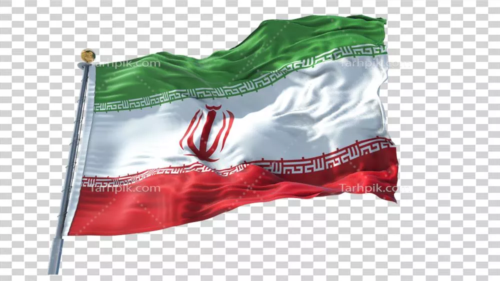 عکس دوربری پرچم ایران در اهتزاز: نماد ملیت و هویت ایرانی