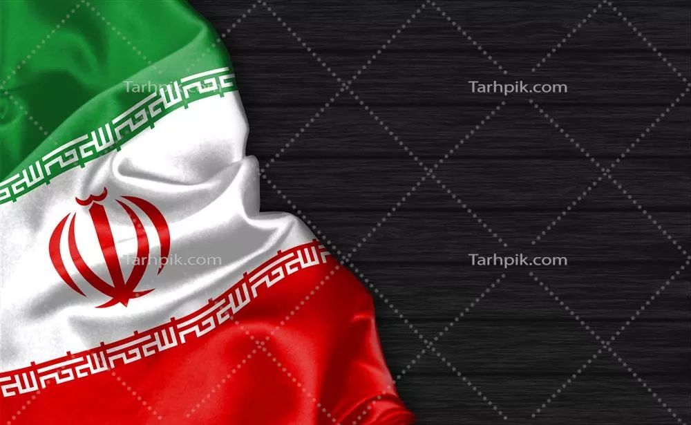 عکس تصویر سه بعدی نزدیک از پرچم ایران با کیفیت بالا
