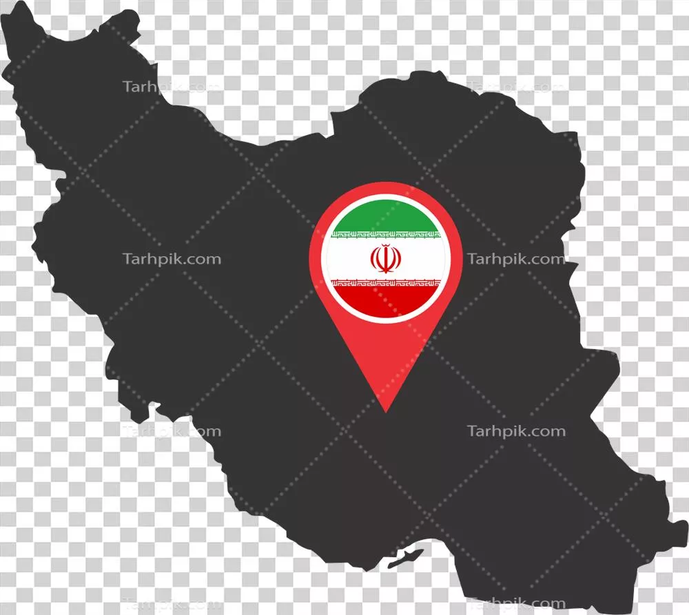عکس دوربری نقشه ایران با نشانگرهای دقیق برای مکان یابی و جستجو