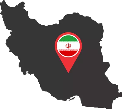 عکس دوربری نقشه ایران با نشانگرهای دقیق برای مکان یابی و جستجو