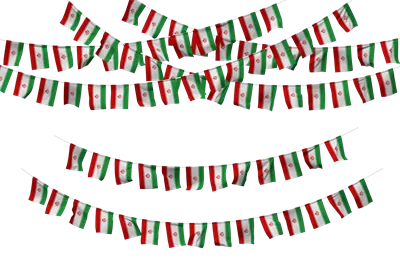 عکس دوربری تزئینات پرچم ایران برای جشن ها و مراسم های مختلف