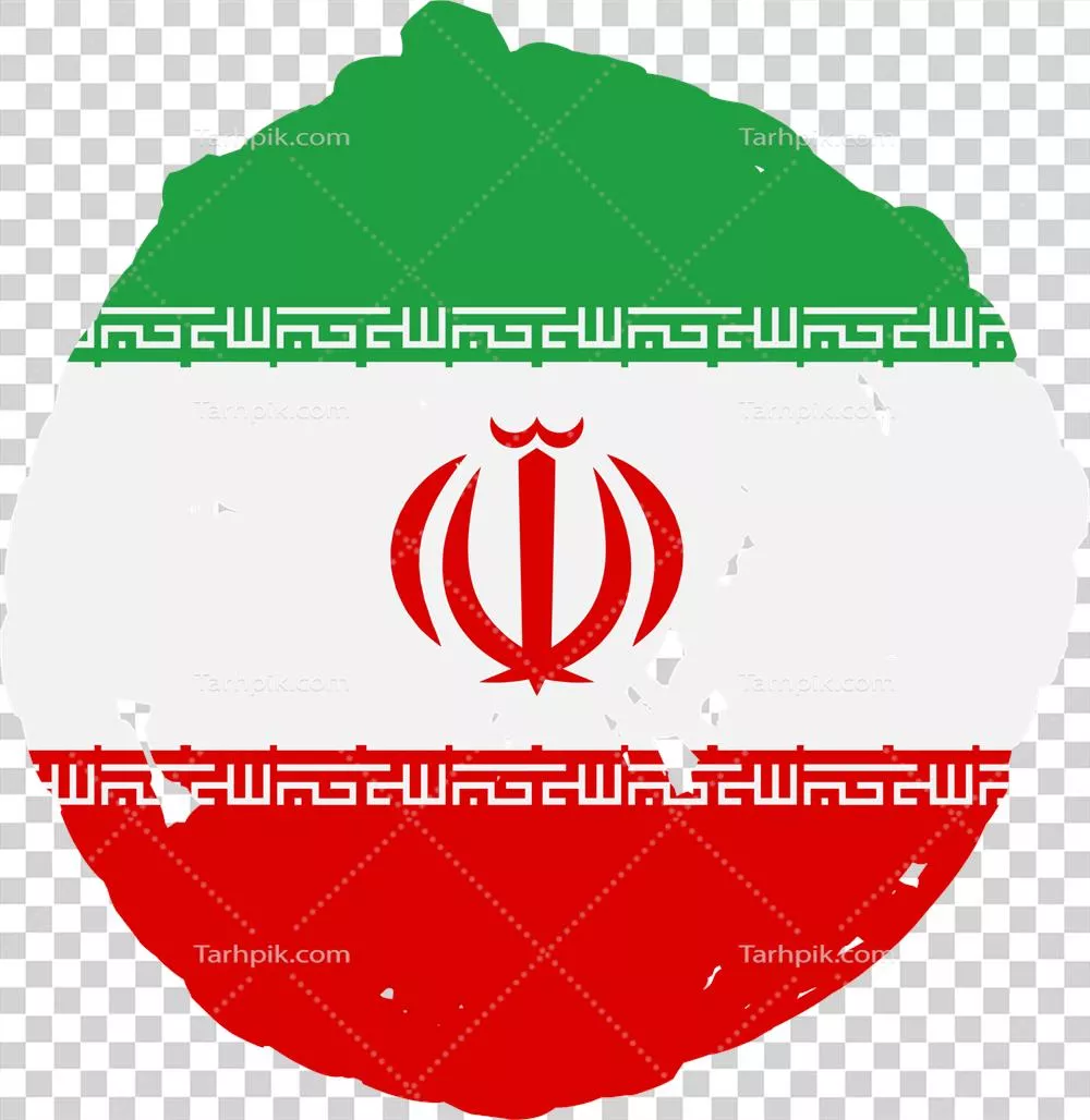 عکس دوربری پرچم ایران به سبک گرانج با طراحی دایره ای و جذاب