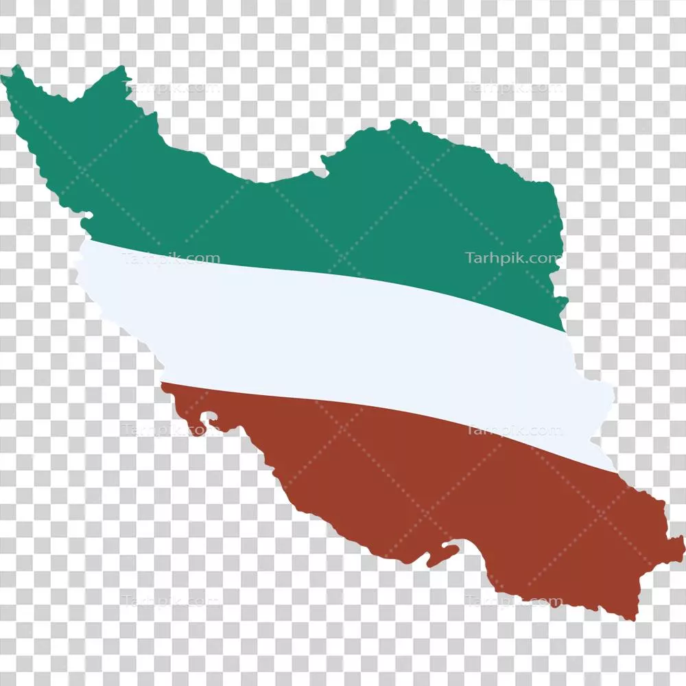 عکس دوربری نقشه ایران با پرچم زیبای کشورمان به تصویر کشیده شده است