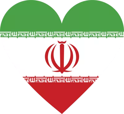 عکس دوربری پرچم ایران به شکل قلب: نمادی از عشق و اتحاد ملی